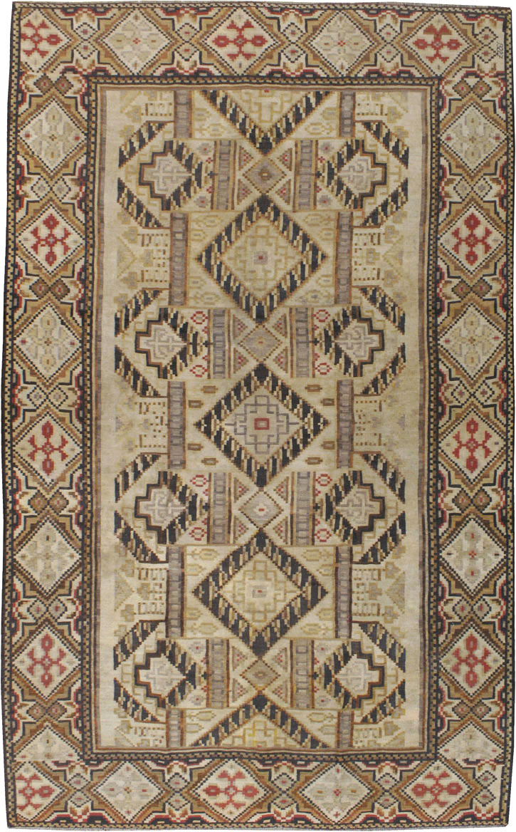 Antique Russian Bessarabian Accent Carpet, No.13227 - Gsblank