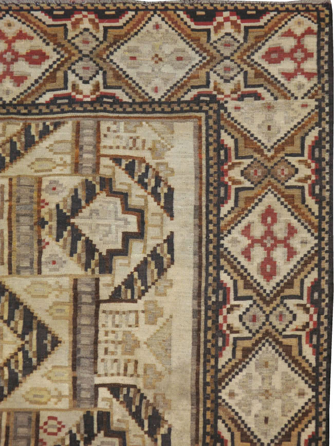Antique Russian Bessarabian Accent Carpet, No.13227 - Gsblank