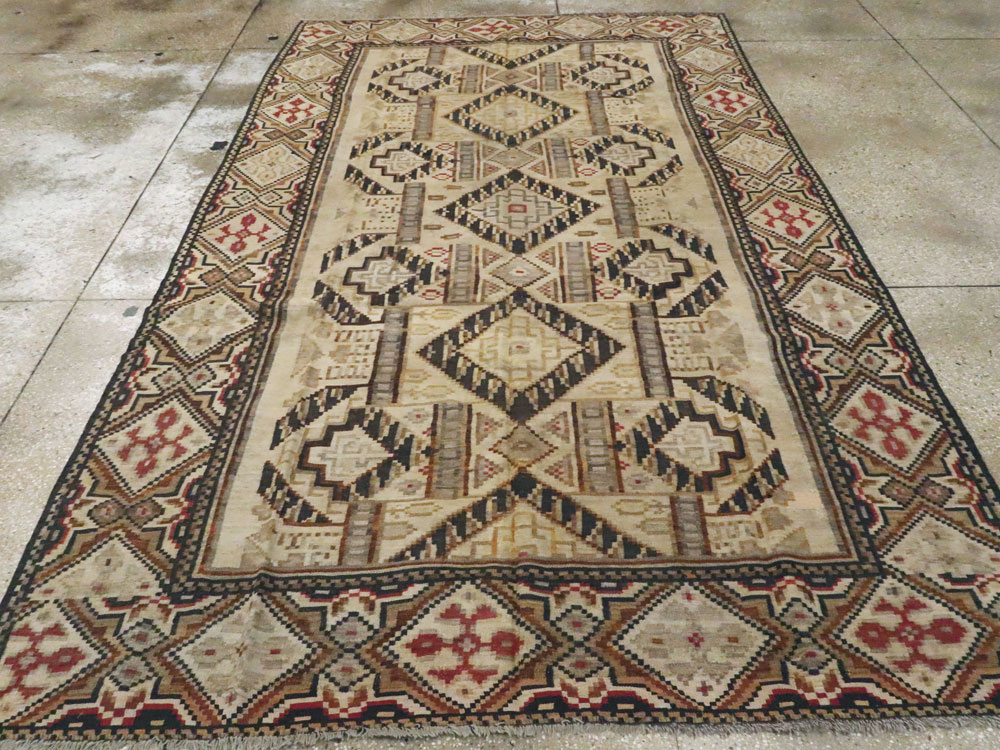 Antique Russian Bessarabian Accent Carpet, No.13227 - Gsblank