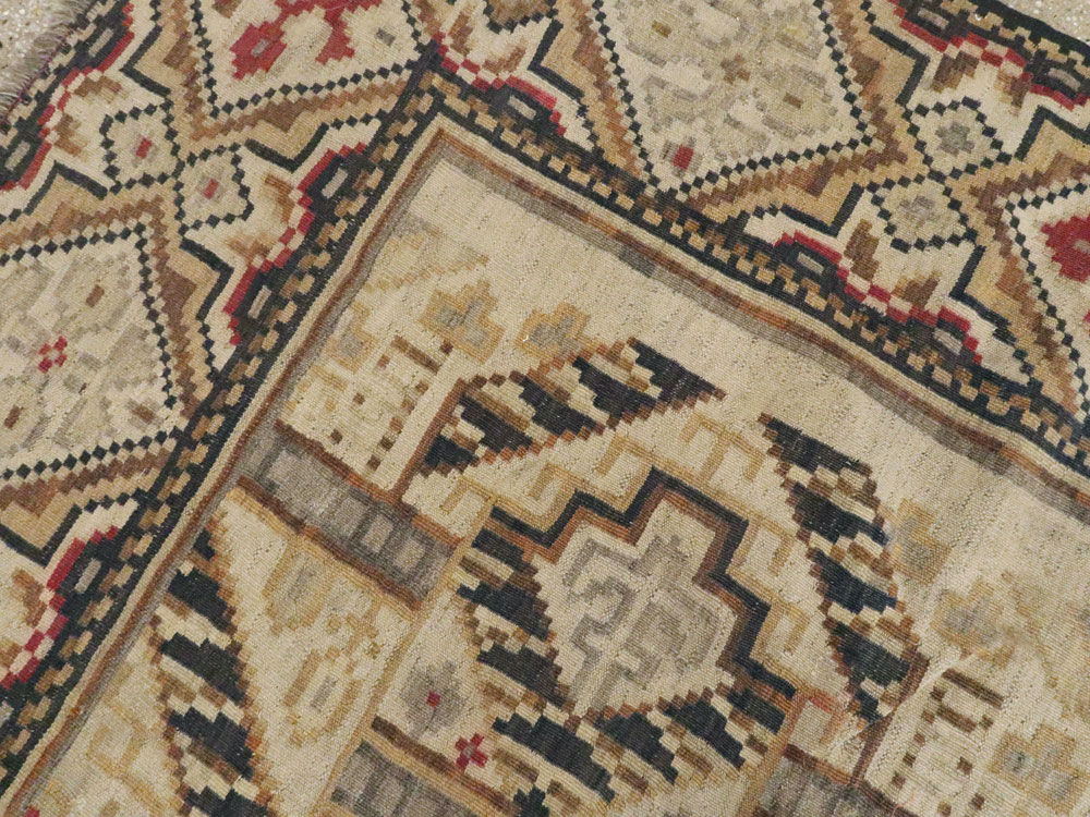 Antique Russian Bessarabian Accent Carpet, No.13227 - Gsblank