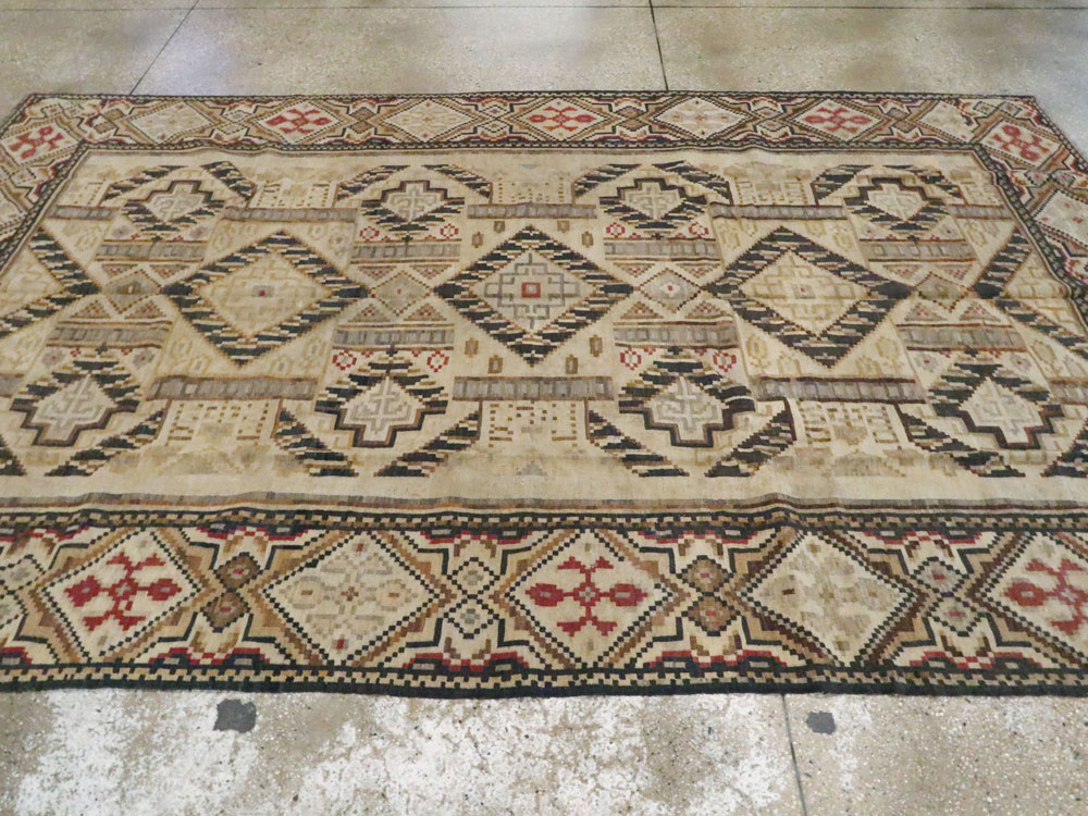Antique Russian Bessarabian Accent Carpet, No.13227 - Gsblank