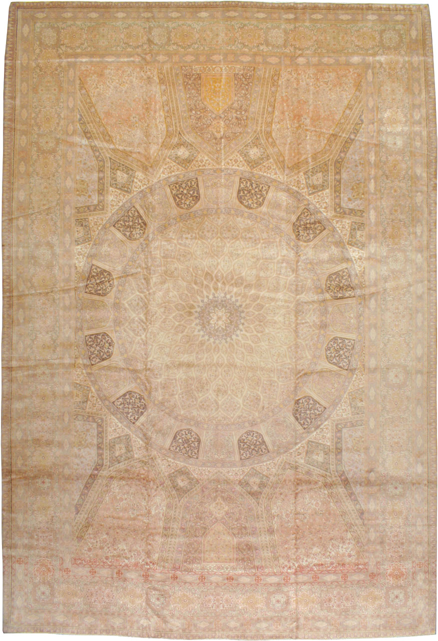 Vintage Persian Tabriz Carpet, No.13291 - Gsblank