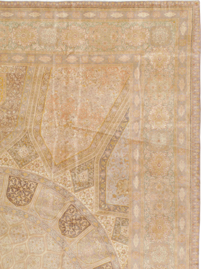 Vintage Persian Tabriz Carpet, No.13291 - Gsblank