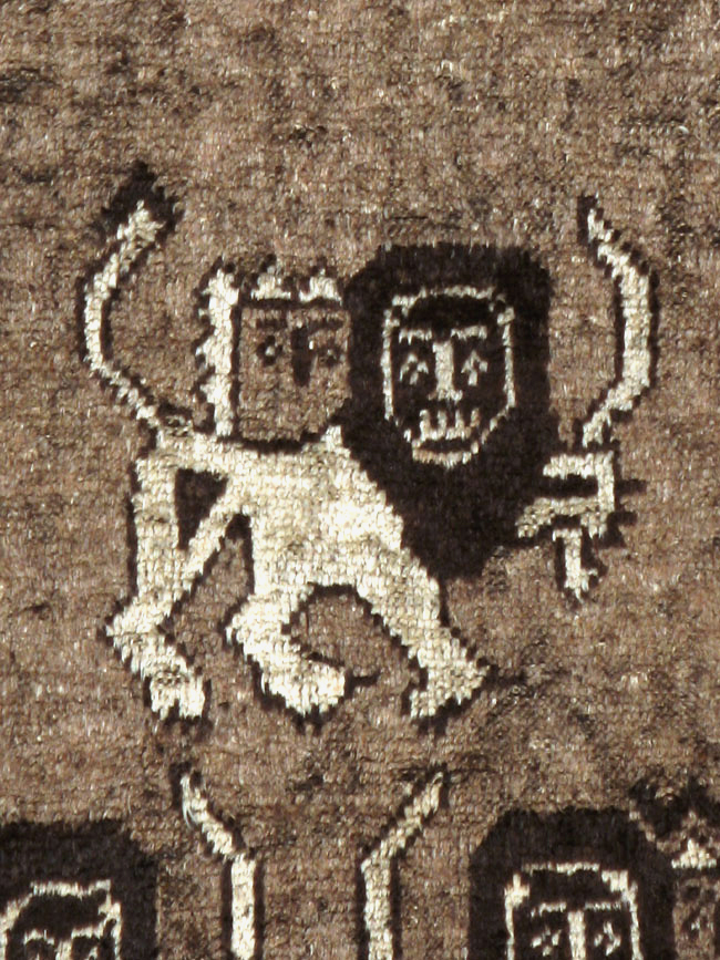 Vintage Persian Gabbeh Pictorial Rug (Pair: 2 of 2), No.13304 - Gsblank