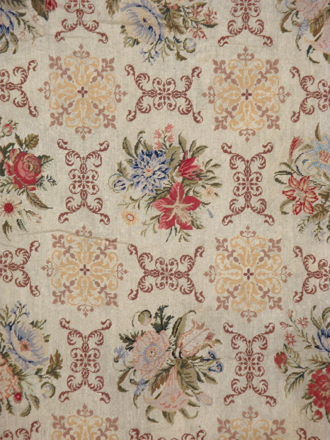 Antique English Needlepoint Rug, No.13325 - Gsblank