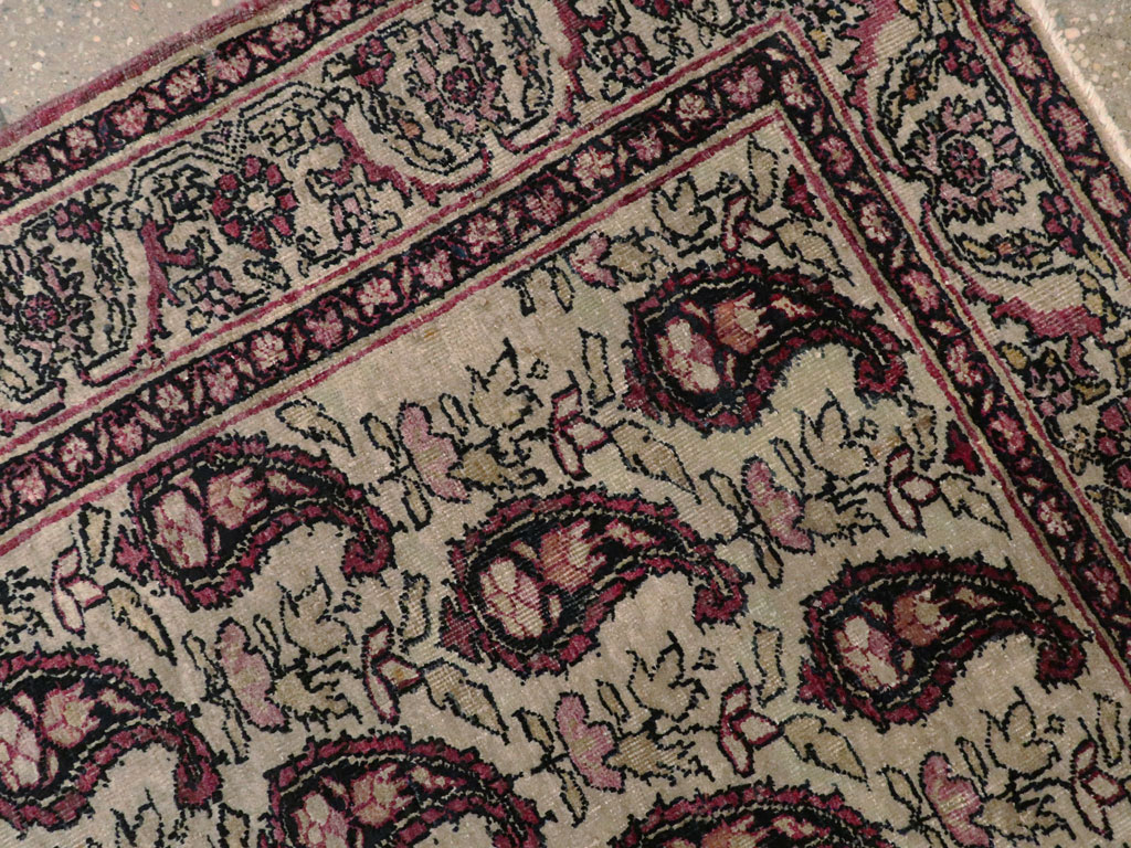 Antique Persian Lavar Kerman Rug, No.13384 - Gsblank