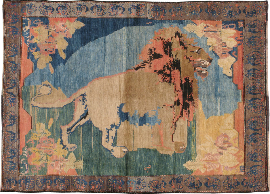 Vintage Persian Gabbeh Pictorial Rug, No.13419 - Gsblank