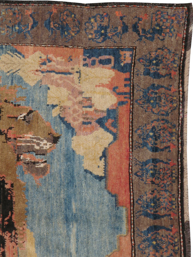 Vintage Persian Gabbeh Pictorial Rug, No.13419 - Gsblank