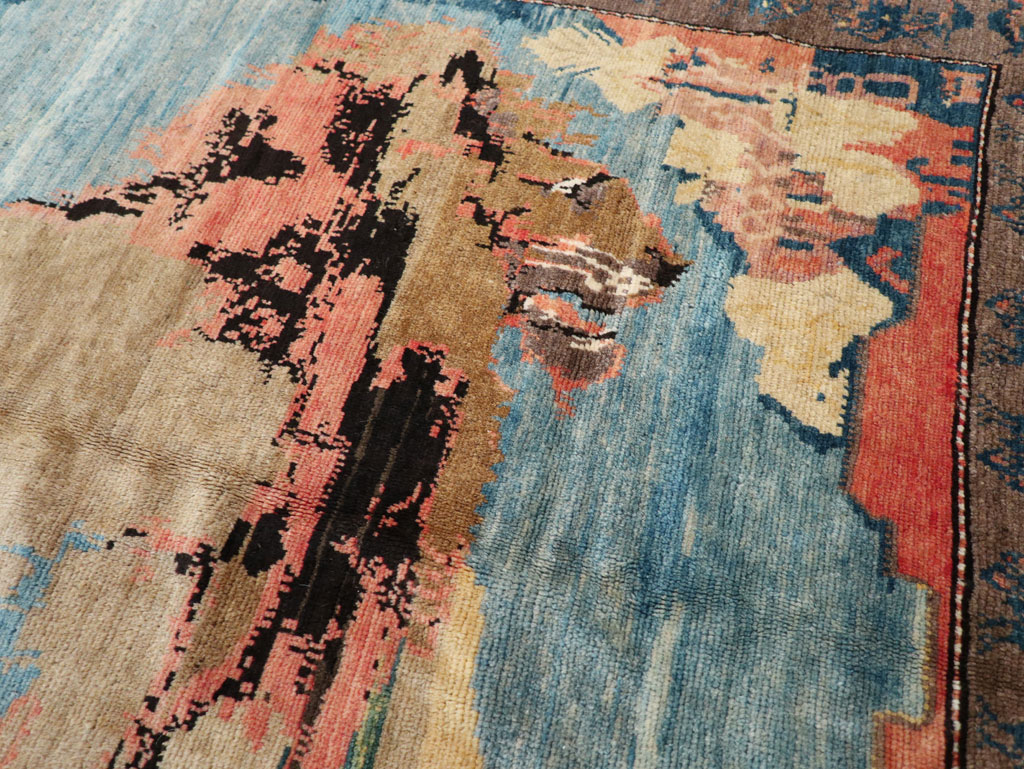 Vintage Persian Gabbeh Pictorial Rug, No.13419 - Gsblank