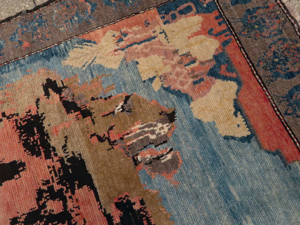 Vintage Persian Gabbeh Pictorial Rug, No.13419 - Gsblank