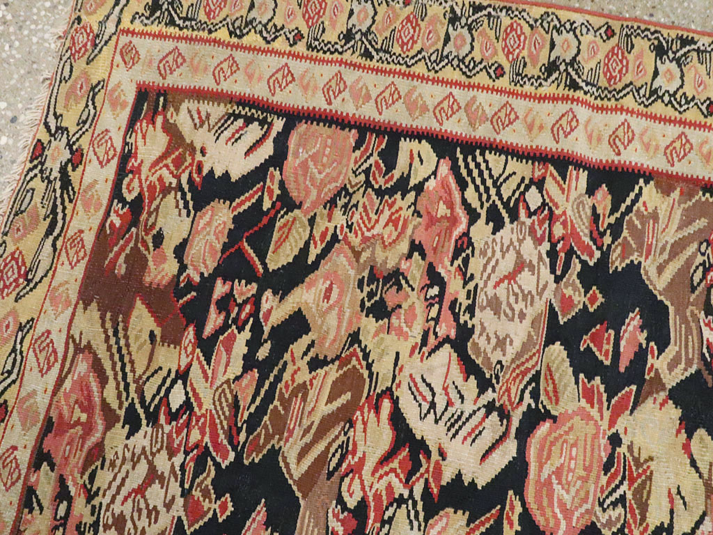 Antique Persian Senneh Kilim, No.13433 - Gsblank