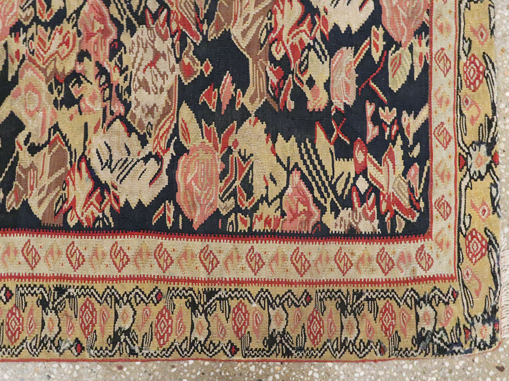 Antique Persian Senneh Kilim, No.13433 - Gsblank