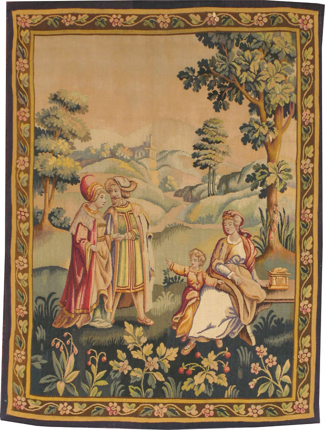 Antique French Tapestry, No.13436 - Gsblank