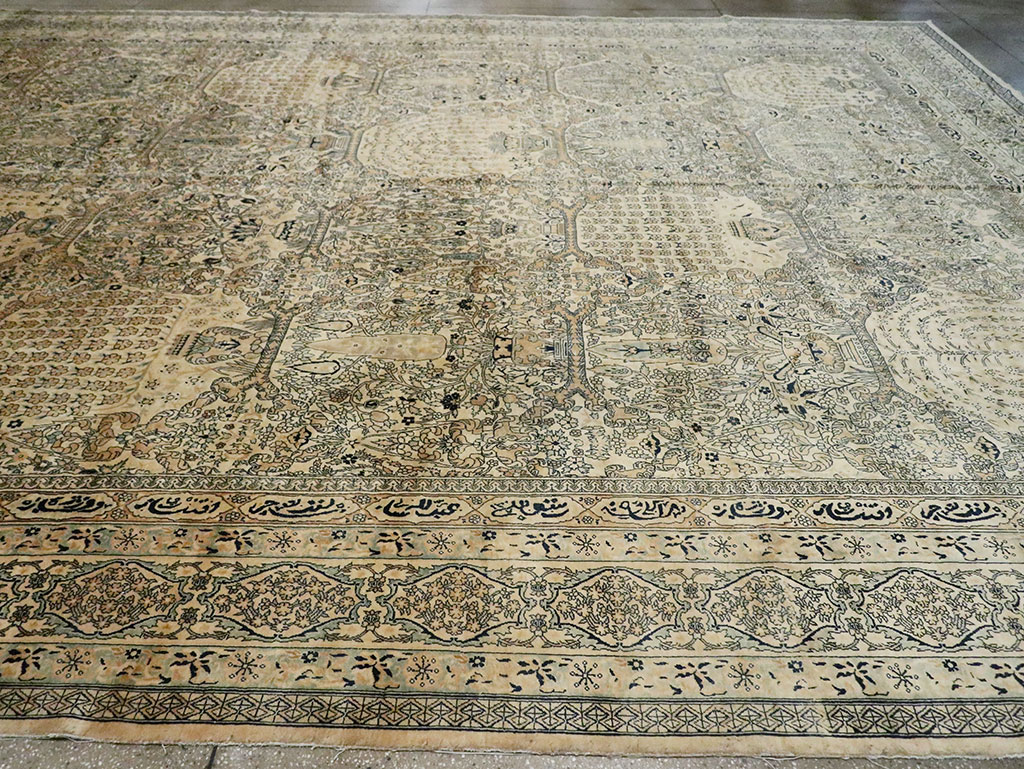 Vintage Indian Lahore Oversize Carpet, No.13446 - Gsblank