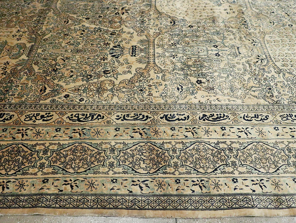 Vintage Indian Lahore Oversize Carpet, No.13446 - Gsblank