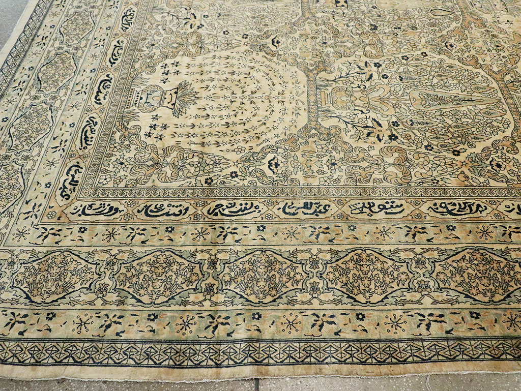 Vintage Indian Lahore Oversize Carpet, No.13446 - Gsblank