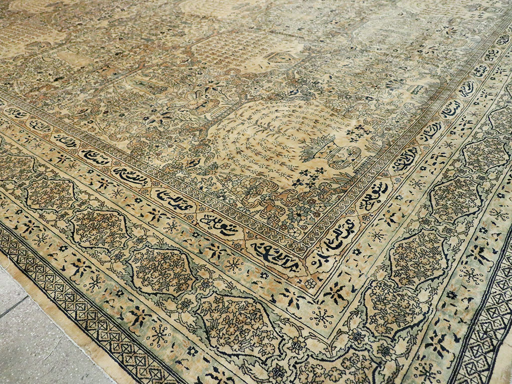 Vintage Indian Lahore Oversize Carpet, No.13446 - Gsblank