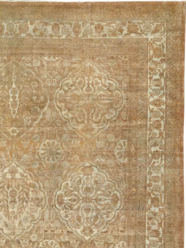 Antique Indian Agra Square Room Size Carpet, No.13455 - Gsblank