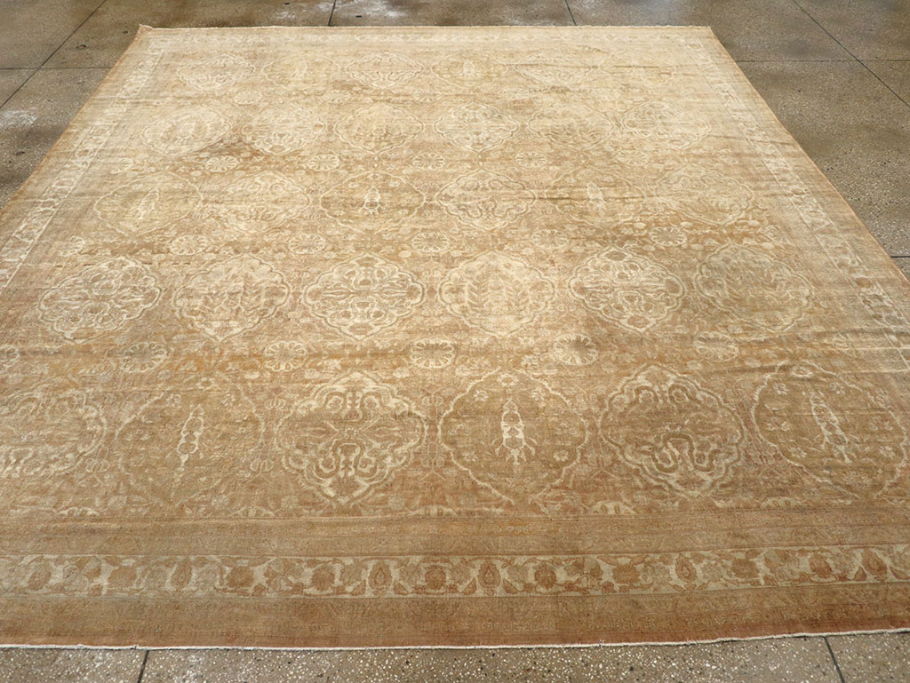 Antique Indian Agra Square Room Size Carpet, No.13455 - Gsblank