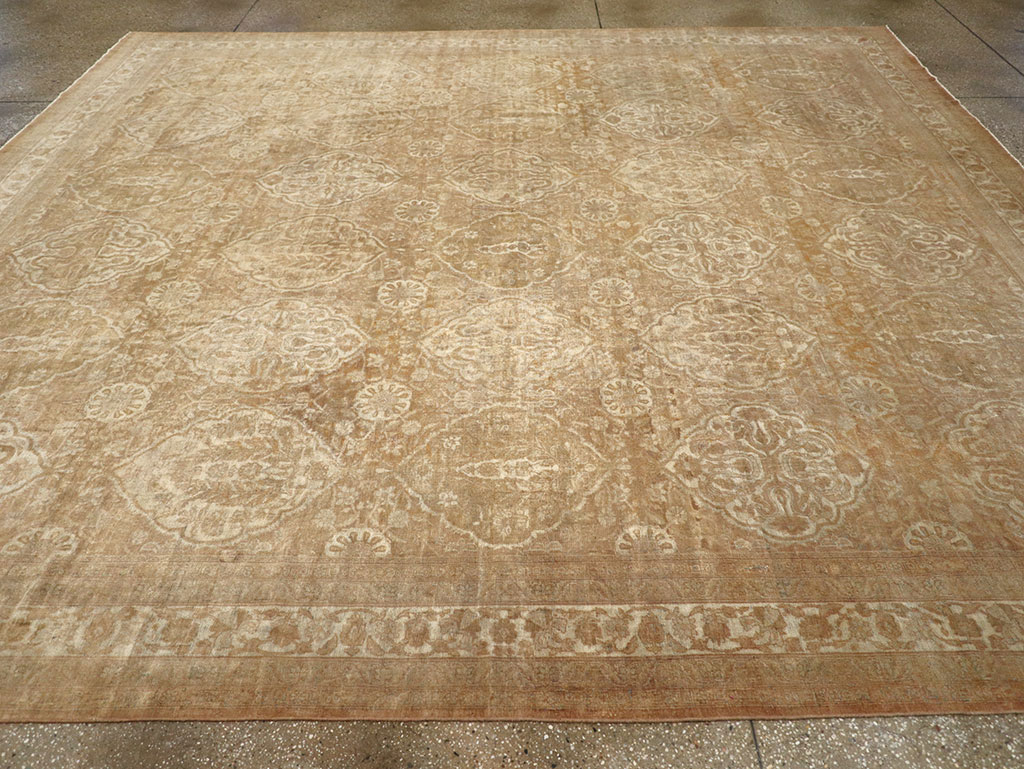 Antique Indian Agra Square Room Size Carpet, No.13455 - Gsblank
