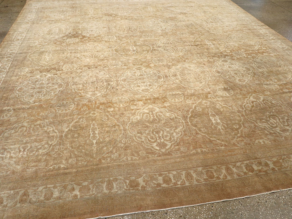 Antique Indian Agra Square Room Size Carpet, No.13455 - Gsblank