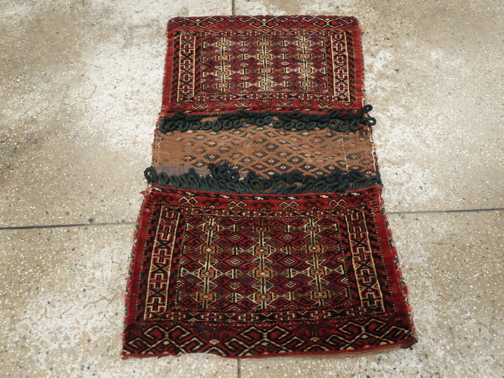 Antique Persian Turkoman Saddlebag (Khorjin), No.13501 - Gsblank