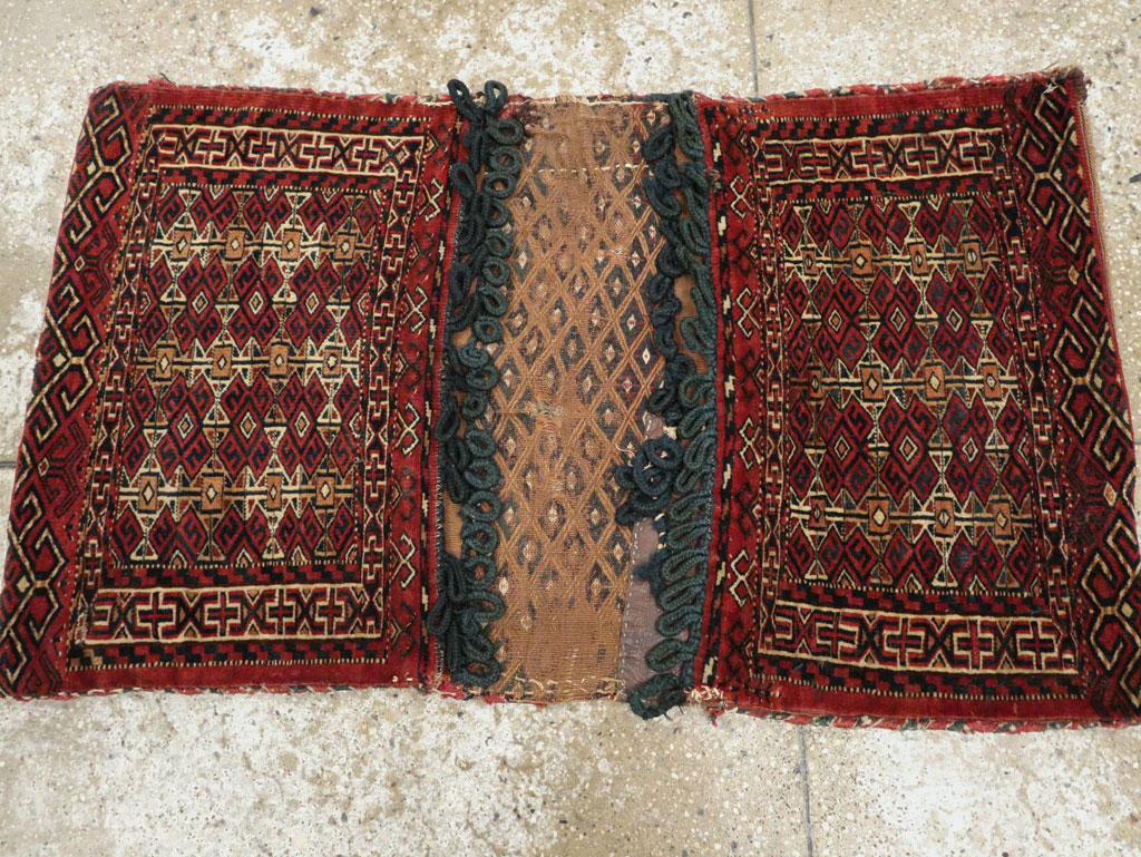 Antique Persian Turkoman Saddlebag (Khorjin), No.13501 - Gsblank