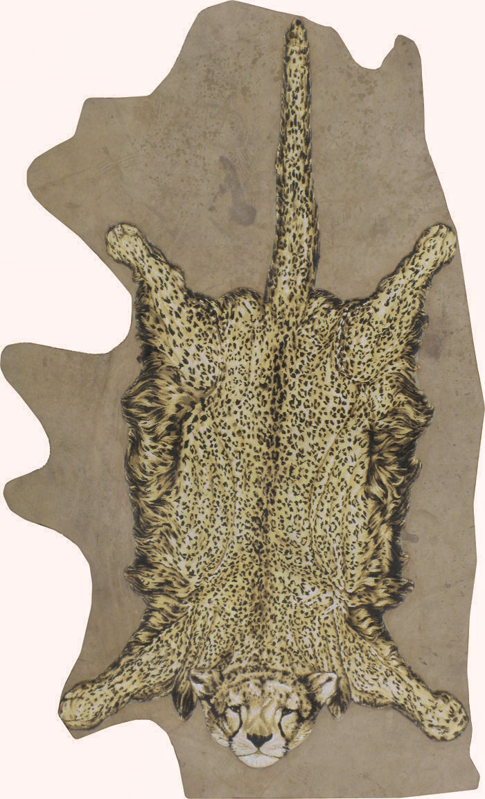 Persian Tabriz Lion Rug, No.13514 - Gsblank