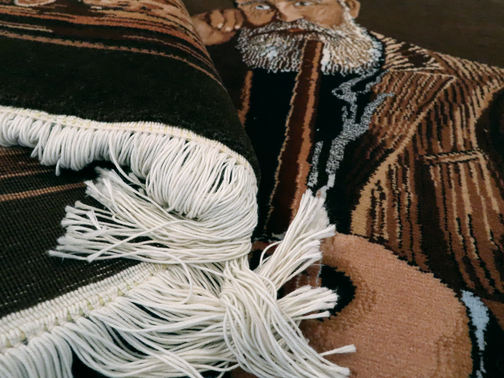 Vintage Persian Tabriz Pictorial Rug, No.13515 - Gsblank