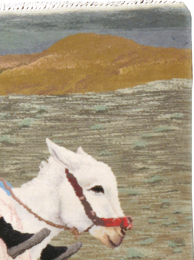 Modern Persian Tabriz Pictorial Rug, No.13516 - Gsblank