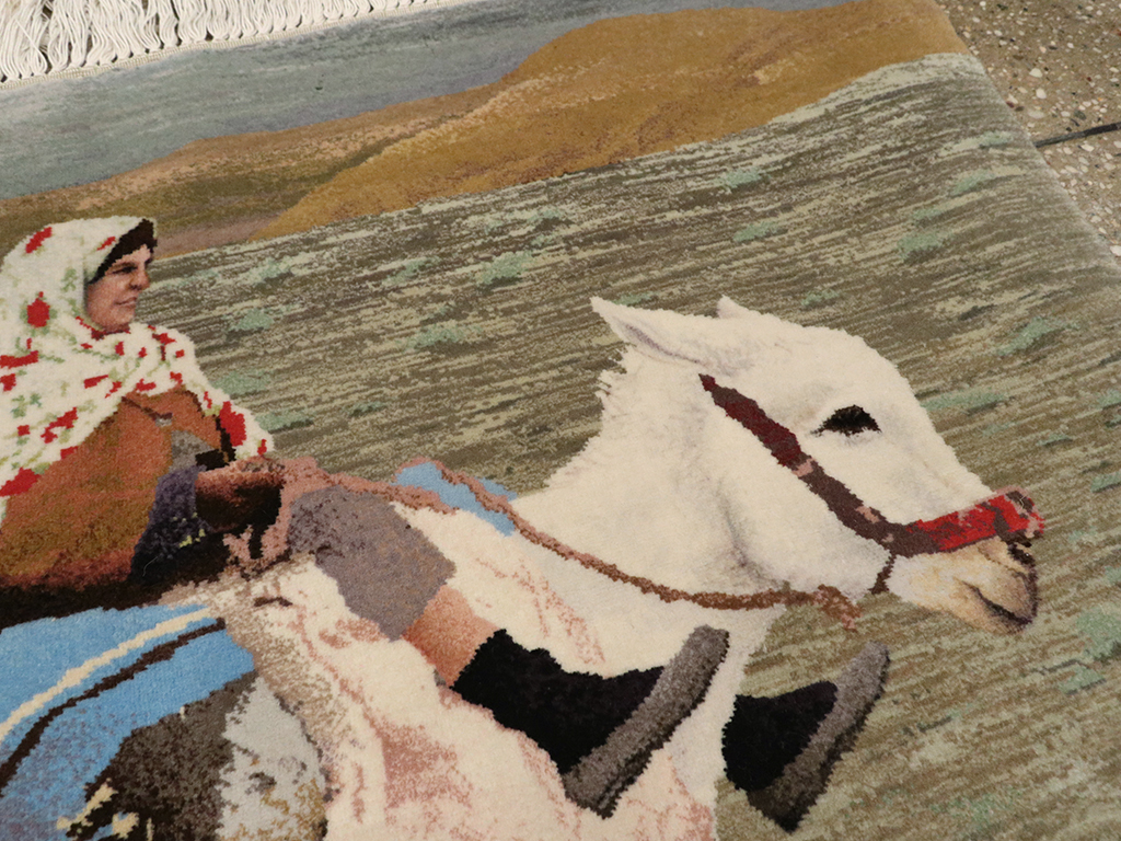 Modern Persian Tabriz Pictorial Rug, No.13516 - Gsblank