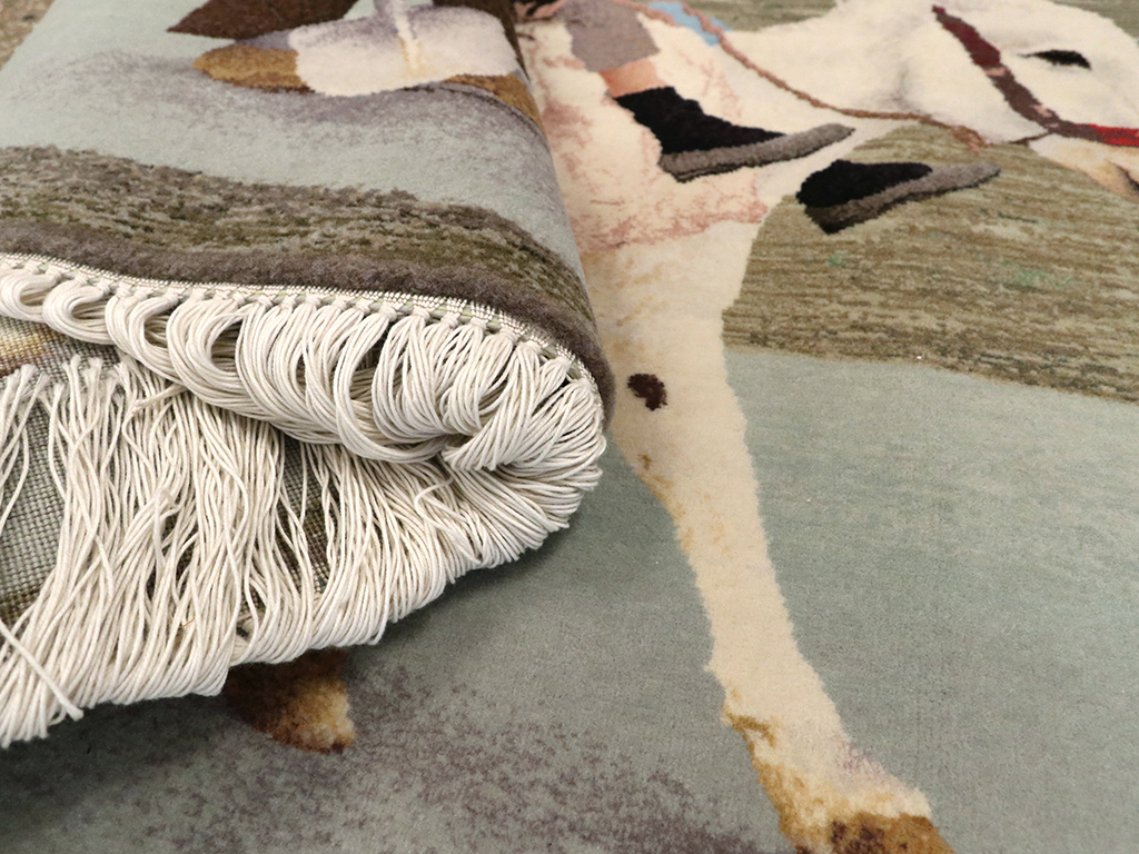 Modern Persian Tabriz Pictorial Rug, No.13516 - Gsblank