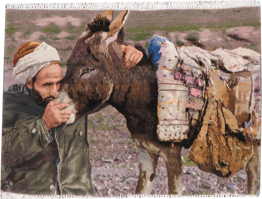 Modern Persian Tabriz Pictorial Rug, No.13517 - Gsblank