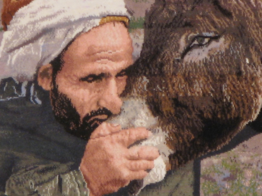 Modern Persian Tabriz Pictorial Rug, No.13517 - Gsblank