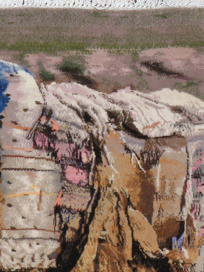 Modern Persian Tabriz Pictorial Rug, No.13517 - Gsblank