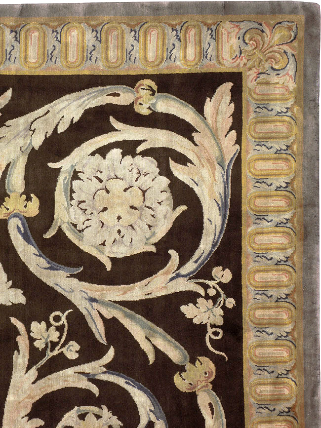 Antique French Savonnerie Carpet, No.13648 - Gsblank