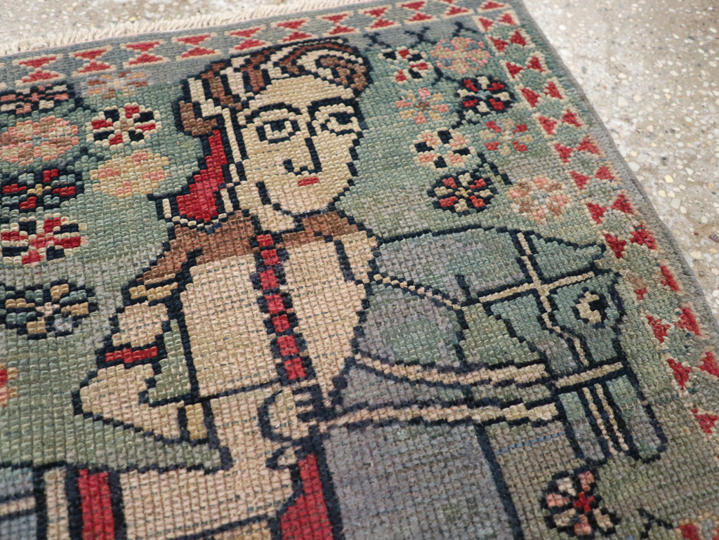 Antique Persian Malayer Pictorial Rug (Pair: 1 of 2), No.13667 - Gsblank