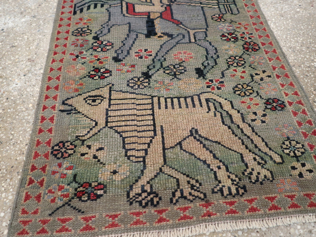 Antique Persian Malayer Pictorial Rug (Pair: 1 of 2), No.13667 - Gsblank