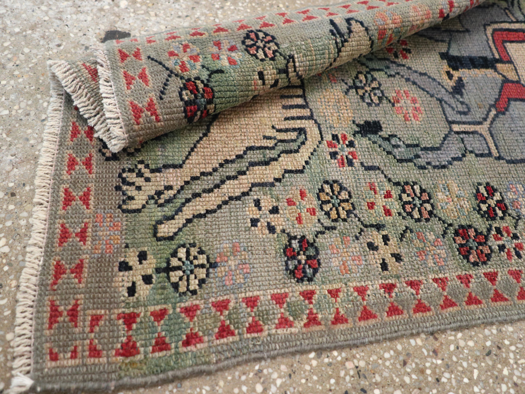 Antique Persian Malayer Pictorial Rug (Pair: 1 of 2), No.13667 - Gsblank