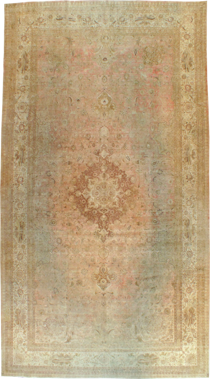 Vintage Persian Tabriz Carpet, No.13693 - Gsblank