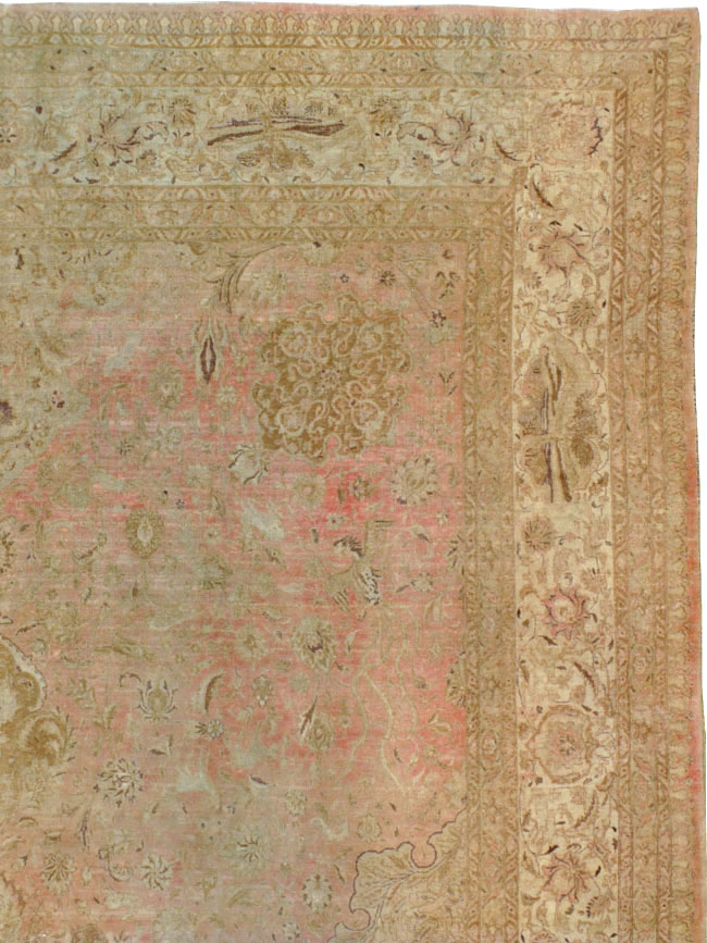 Vintage Persian Tabriz Carpet, No.13693 - Gsblank