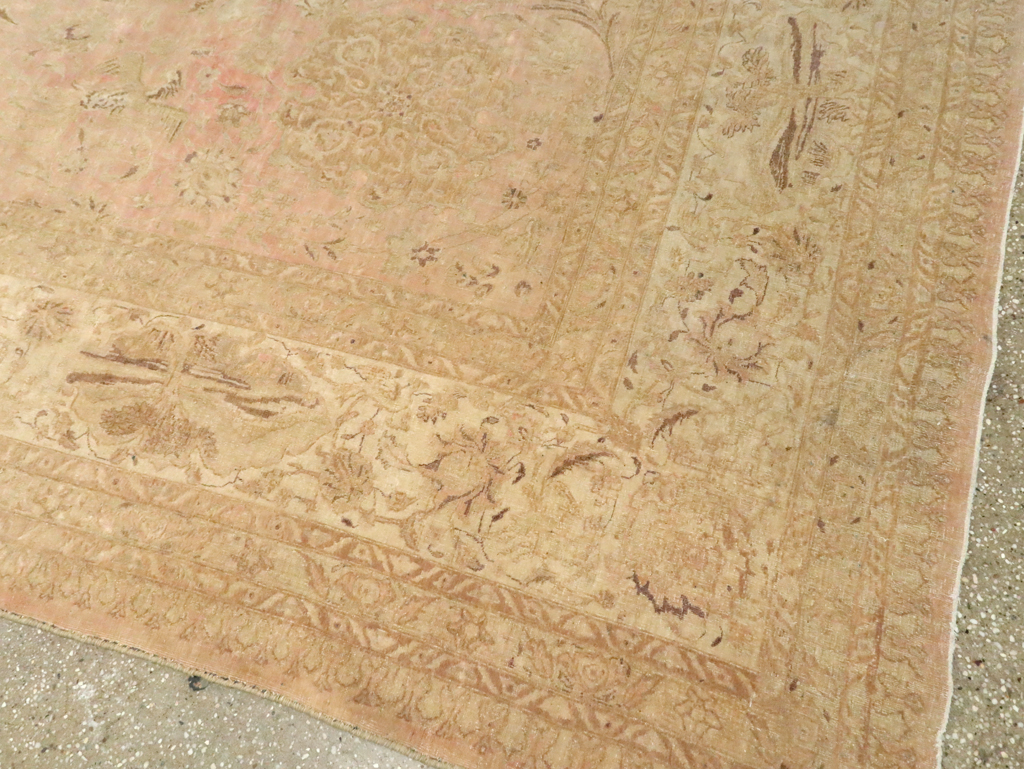 Vintage Persian Tabriz Carpet, No.13693 - Gsblank