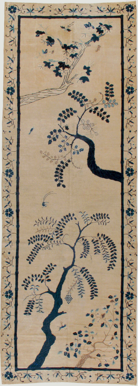 Antique Chinese Peking Wide Gallery Runner, No.13708 - Gsblank