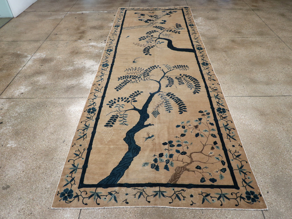 Antique Chinese Peking Wide Gallery Runner, No.13708 - Gsblank