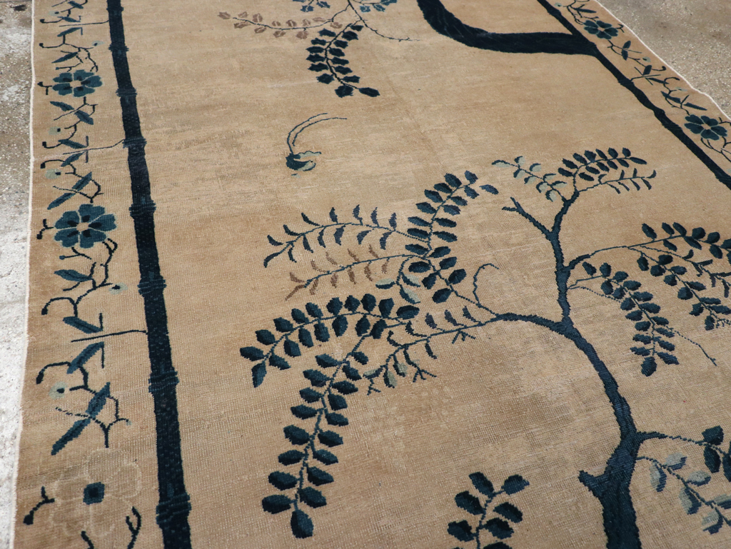 Antique Chinese Peking Wide Gallery Runner, No.13708 - Gsblank