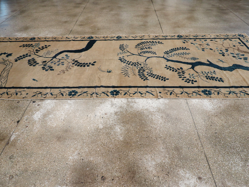 Antique Chinese Peking Wide Gallery Runner, No.13708 - Gsblank