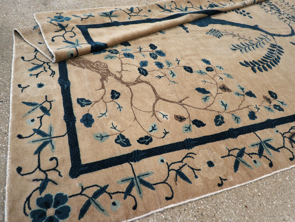 Antique Chinese Peking Wide Gallery Runner, No.13708 - Gsblank