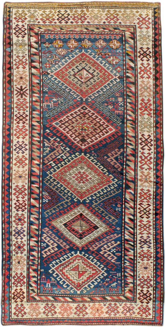 Antique Caucasian Kazak Rug, No.13717 - Gsblank