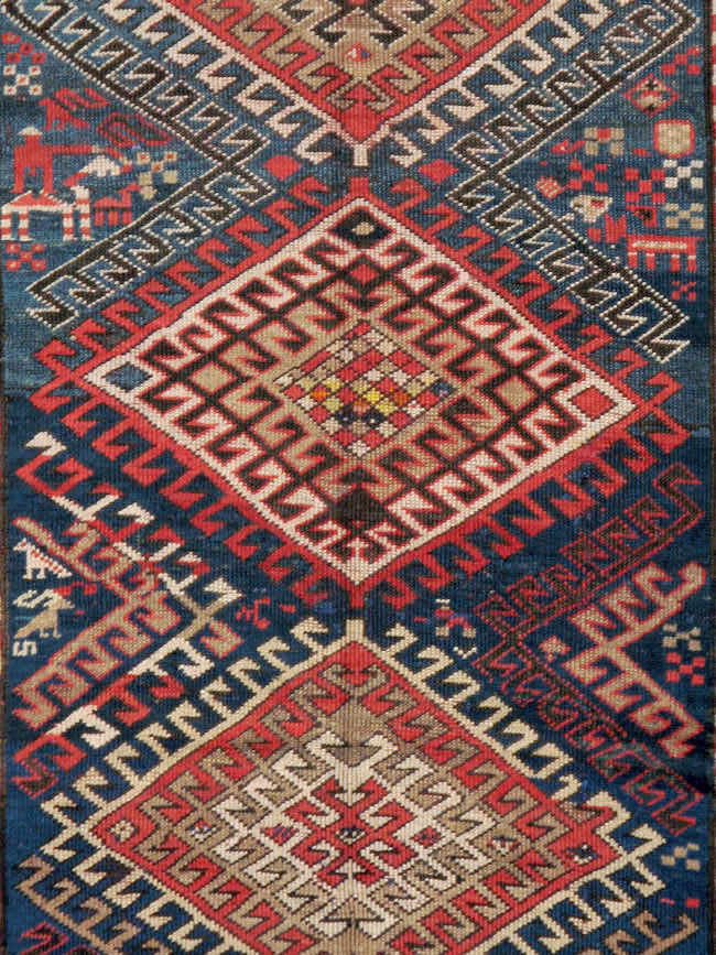 Antique Caucasian Kazak Rug, No.13717 - Gsblank