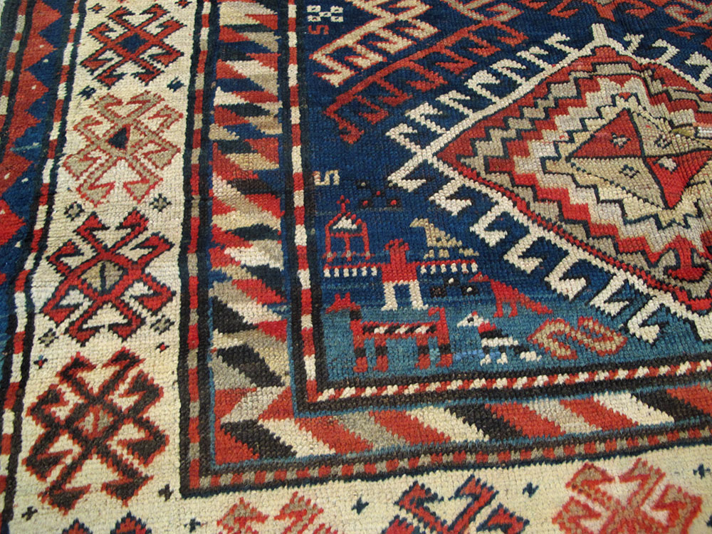 Antique Caucasian Kazak Rug, No.13717 - Gsblank